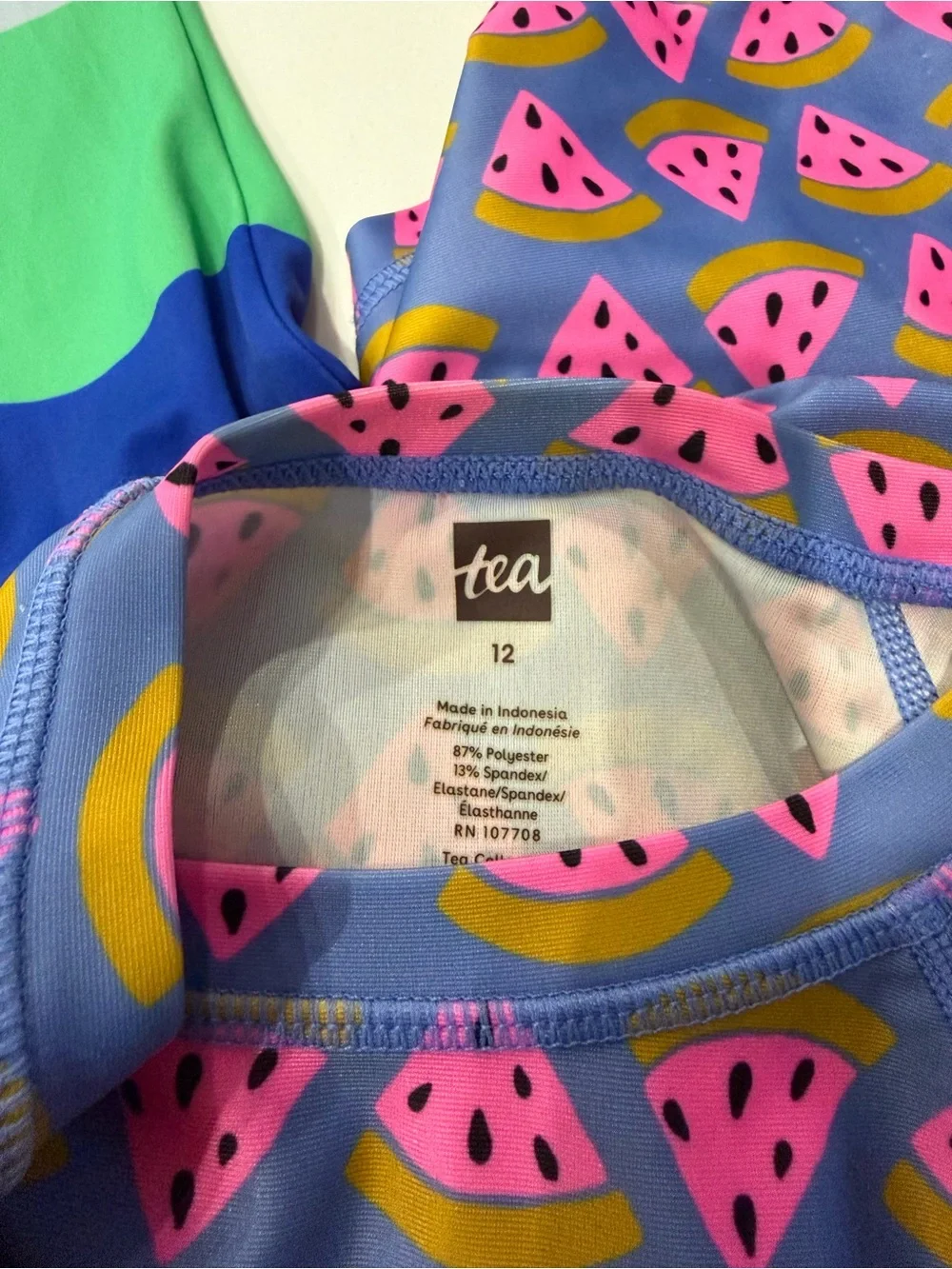 Girls swimwear lot: Pink Chicken, Mini Boden and Tea.